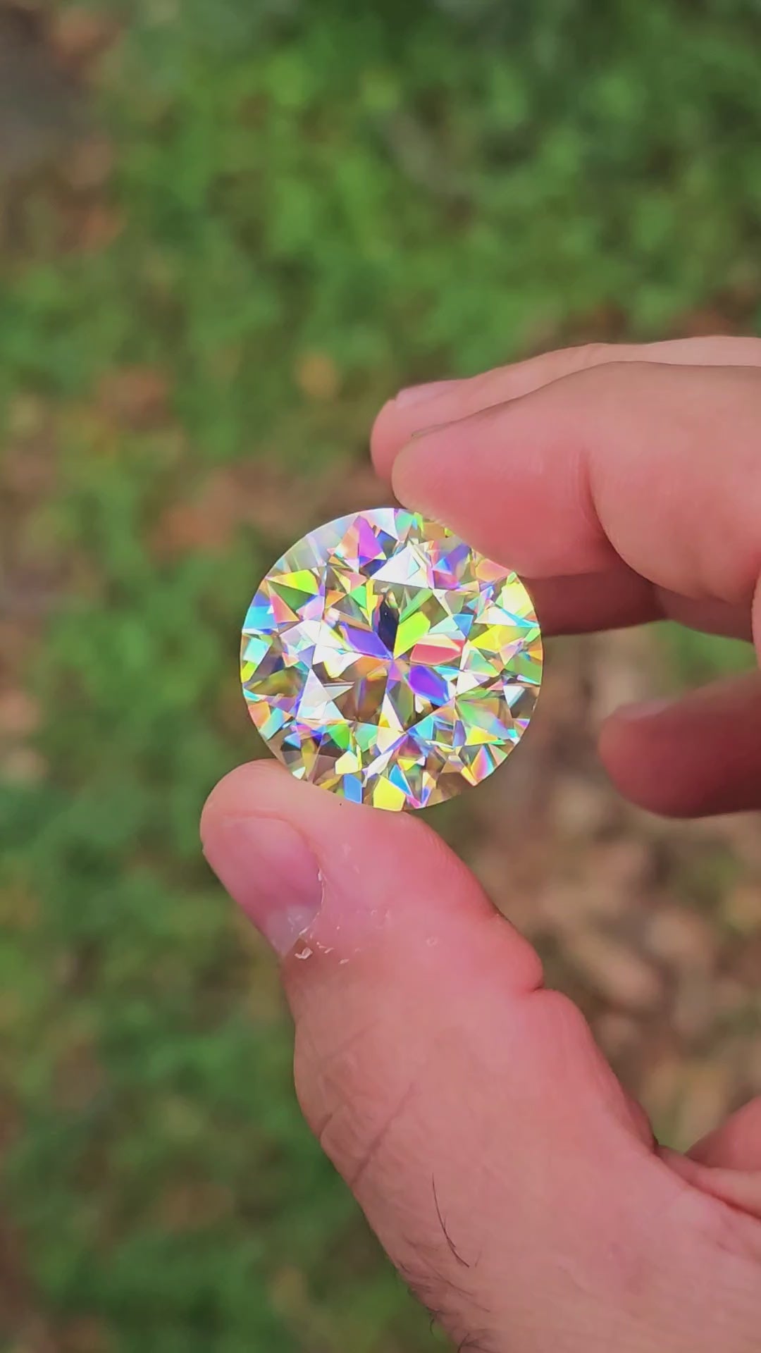 White Rutile 🌈🍭🦄, Modern Round Brilliant Cut, 67.55 Carats