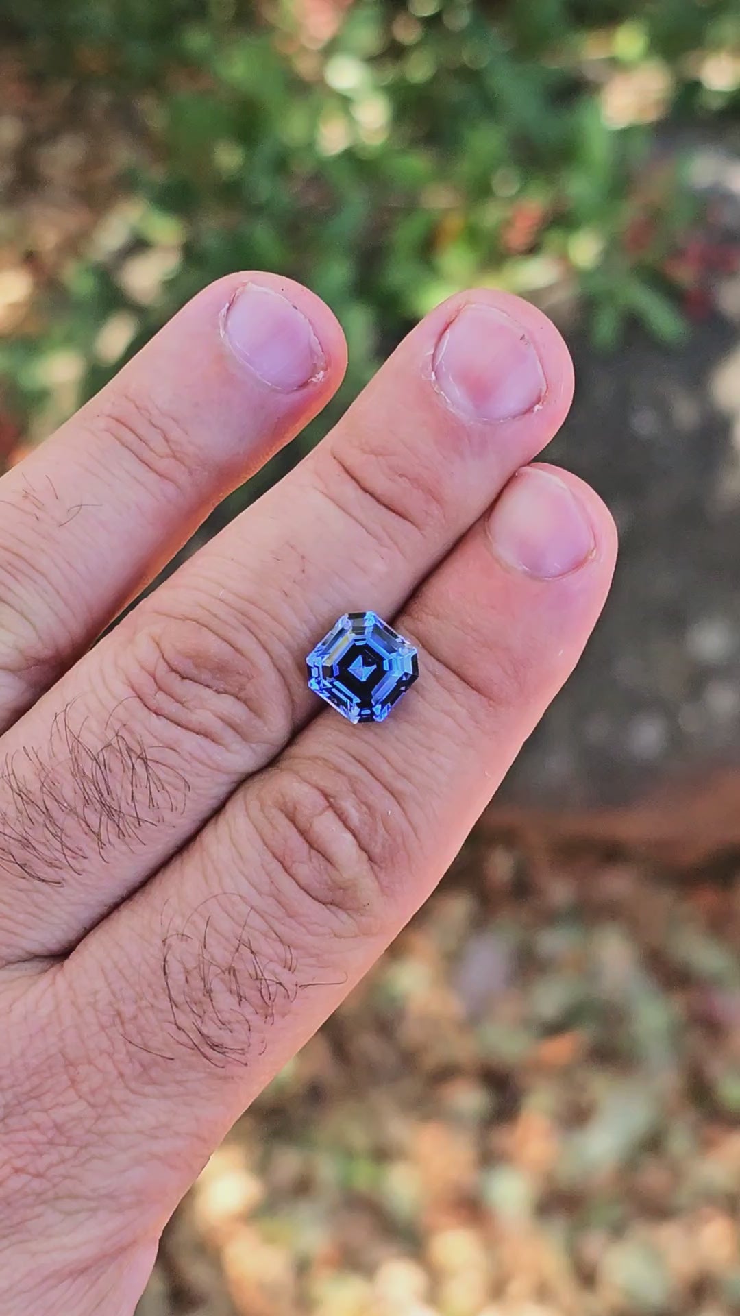 Blue Lab Sapphire, Asscher Cut, 6.82 Carats