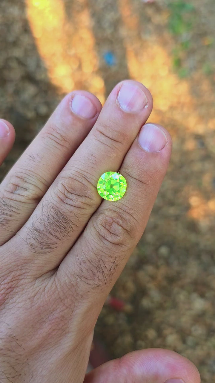 Green LuAG, Antique Cushion Cut, 12.14 Carats