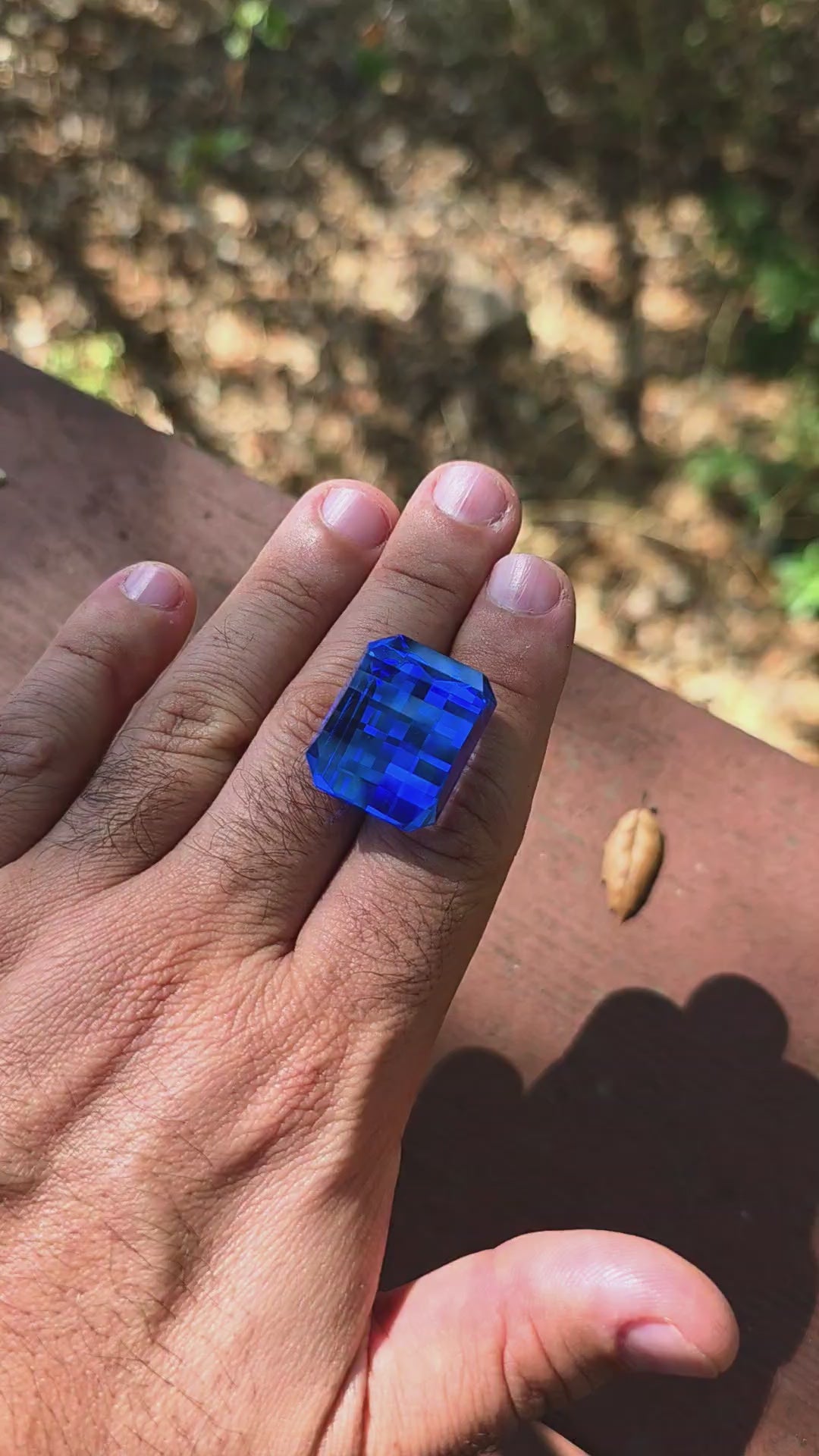 Czochralski Cobalt Spinel, Pixel Rectangle Cut, 67.60 Carats