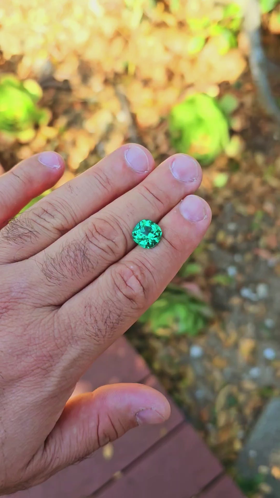 Colombian Color Green Lab Emerald, Antique Cushion Cut, 4.15 Carats