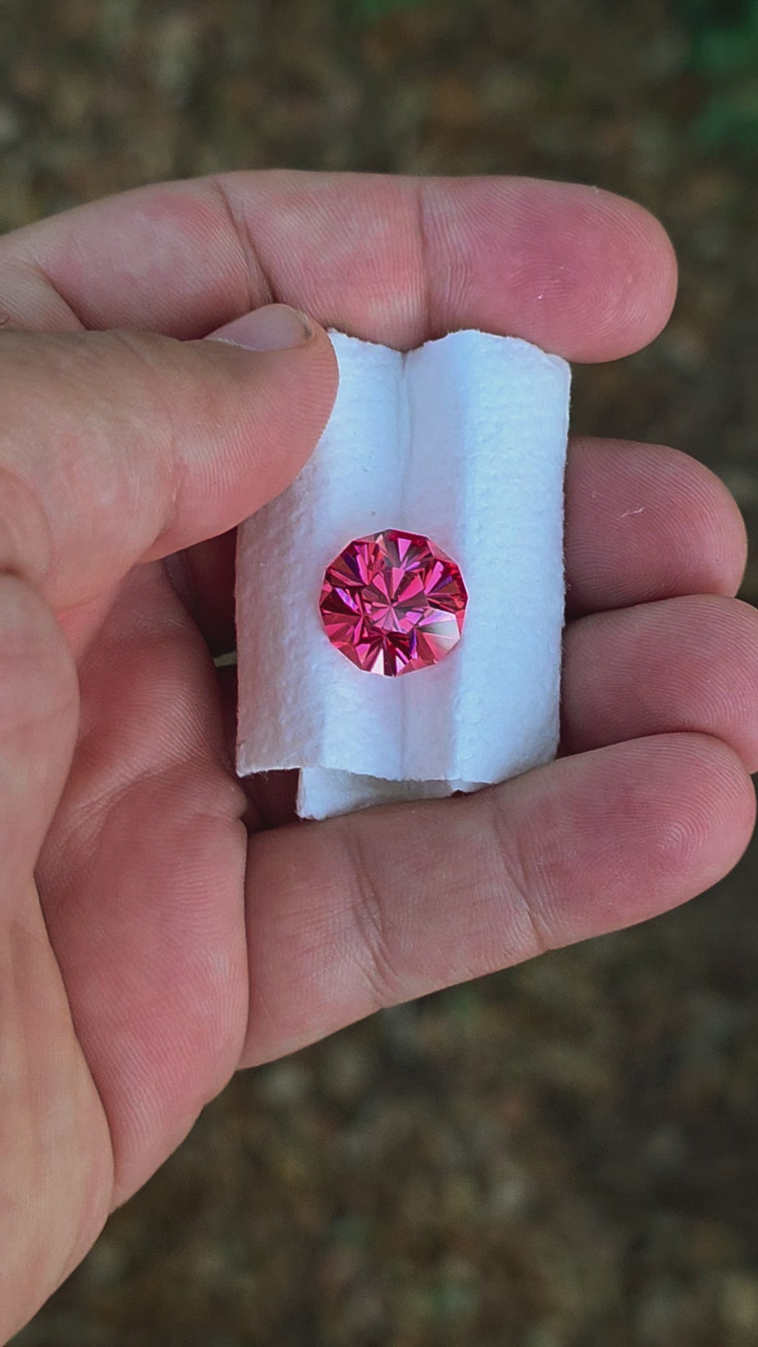 Czochralski Titanium Pink Sapphire, Gnome's Geode Cut, 12.25 Carats