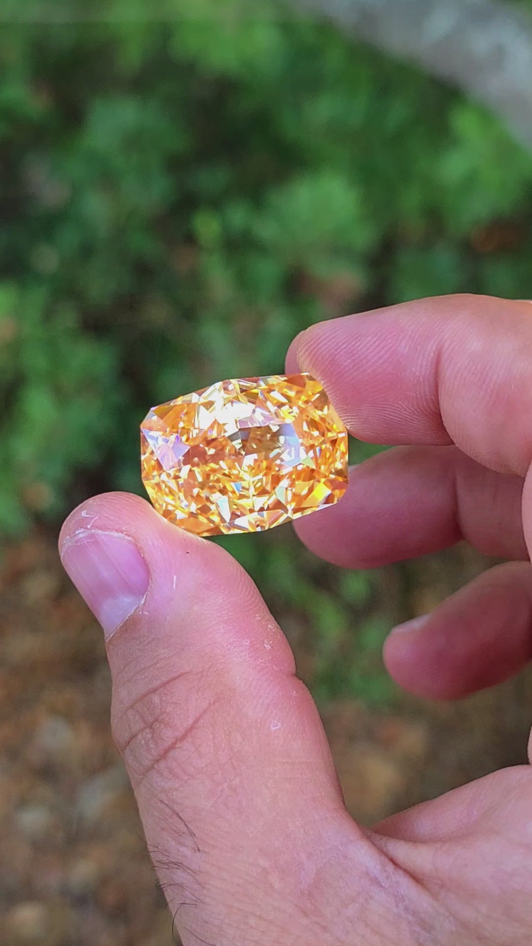 Experimental Samarium YAG, Cushion Internal Reflections Cut, 55.56 Carats
