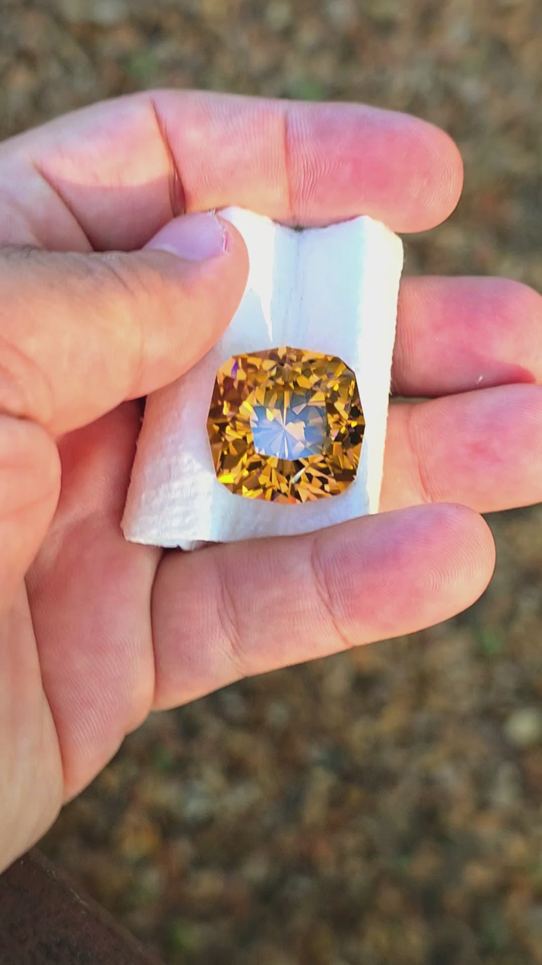 Tangerine Laser Garnet, House Of Sylas Cushion Cut, 75.77 Carats