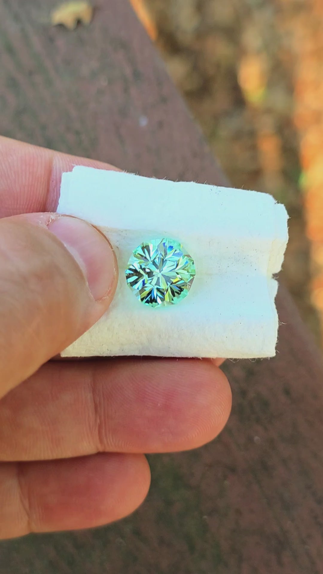 Pastel Mint Laser Garnet, Gnome's Geode Cut, 8.63 Carats