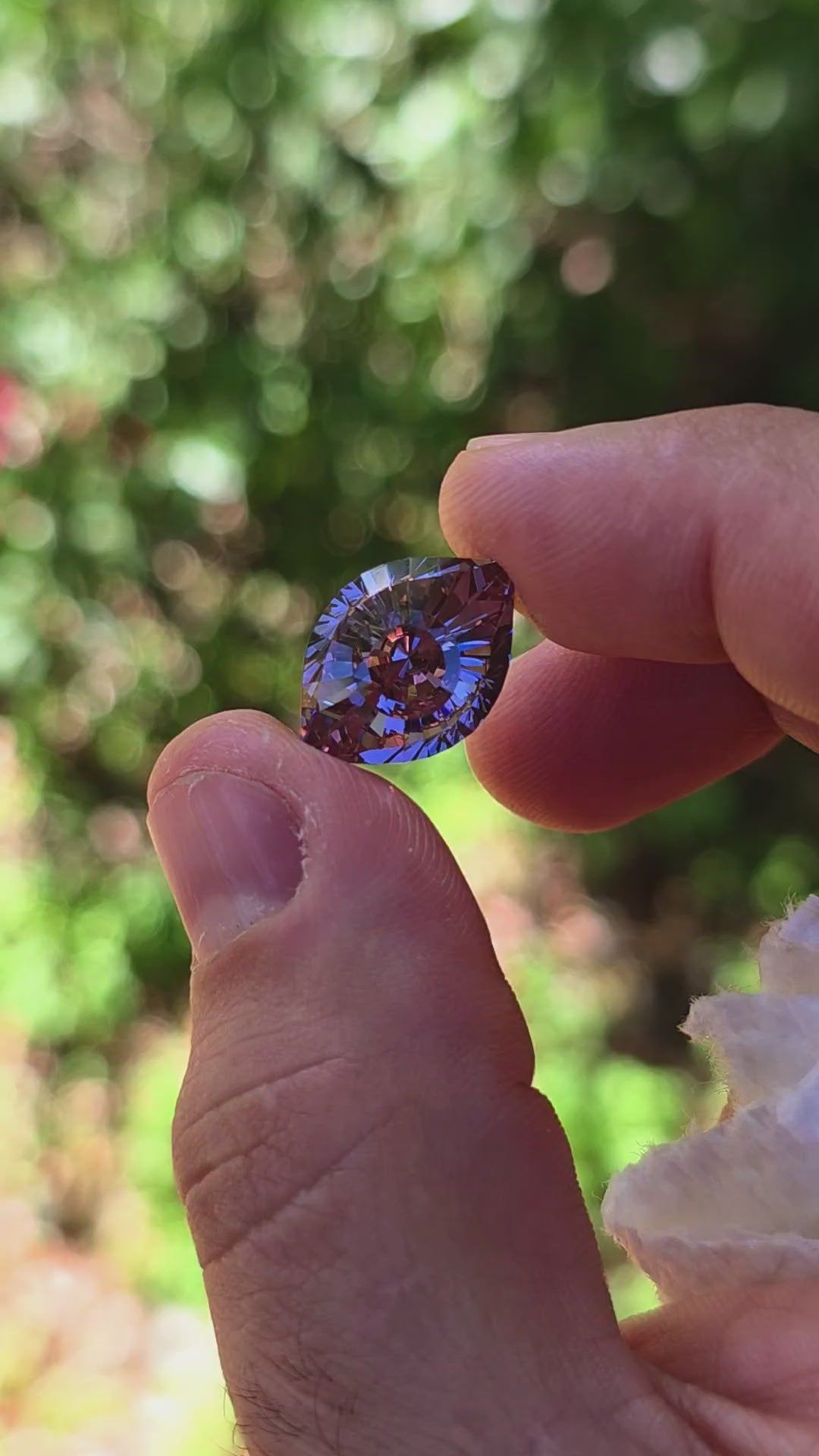 Purple Neodymium YAG, Cleopatra's Eye Cut, 17.06 Carats