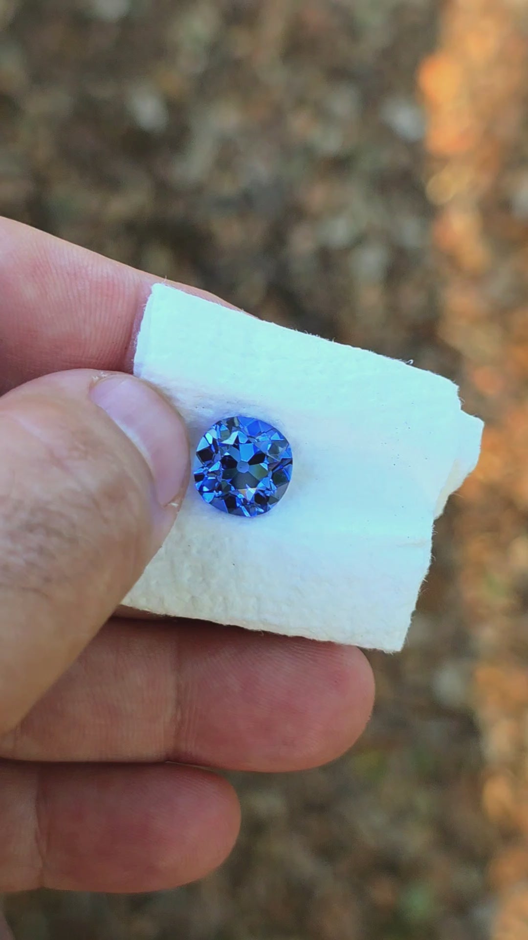 Blue Czochralski Lab Sapphire, Antique Cushion Cut, 6.58 Carats