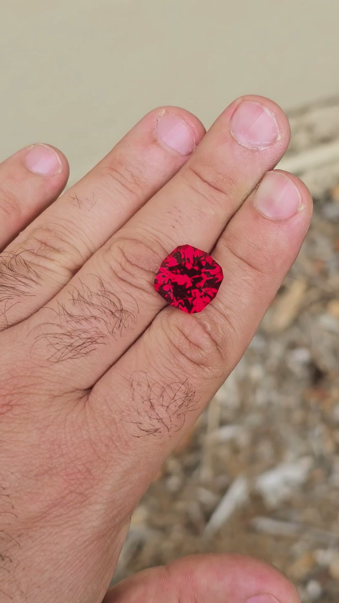 Pigeon Blood Lab Spinel, House Of Sylas Cushion Cut, 16.4 Carats