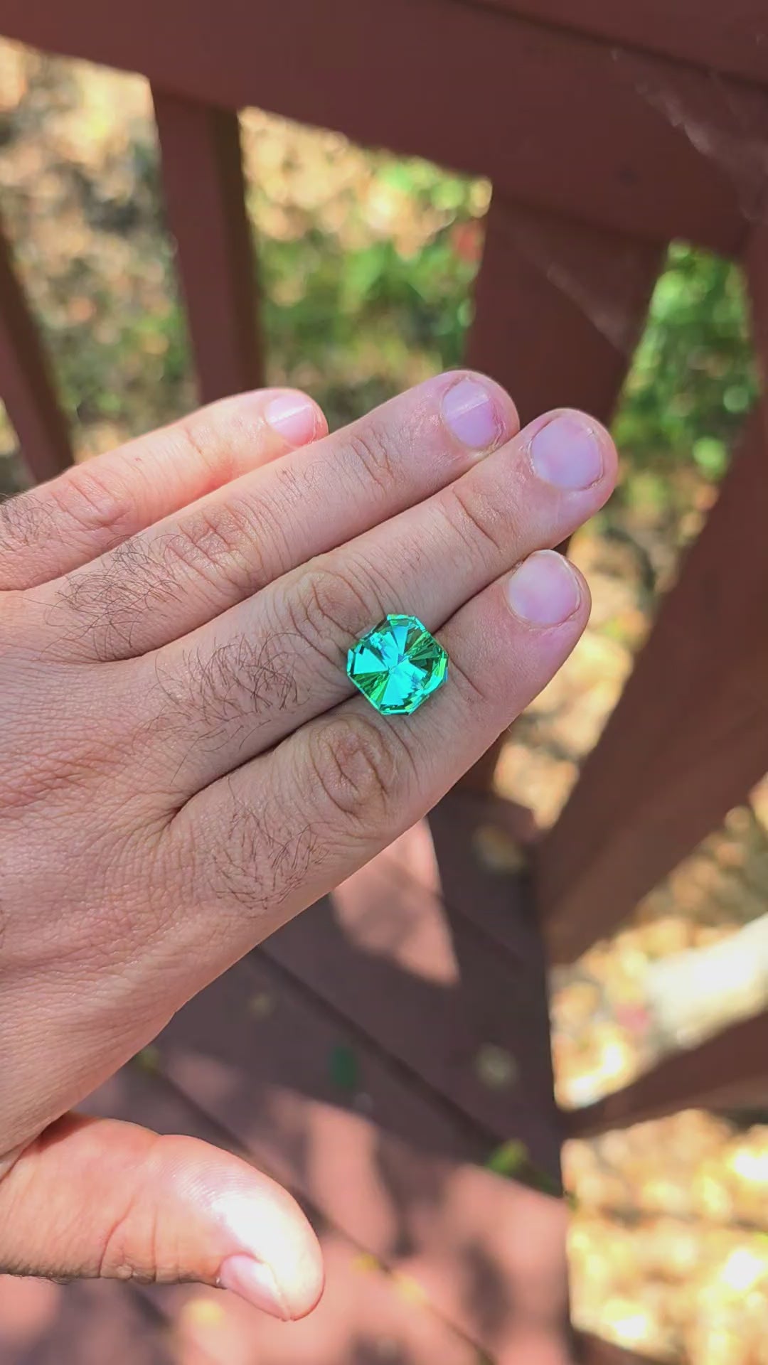 Repurposed Teal "Paraiba" YAG, Tessellation Cut, 14.41 Carats