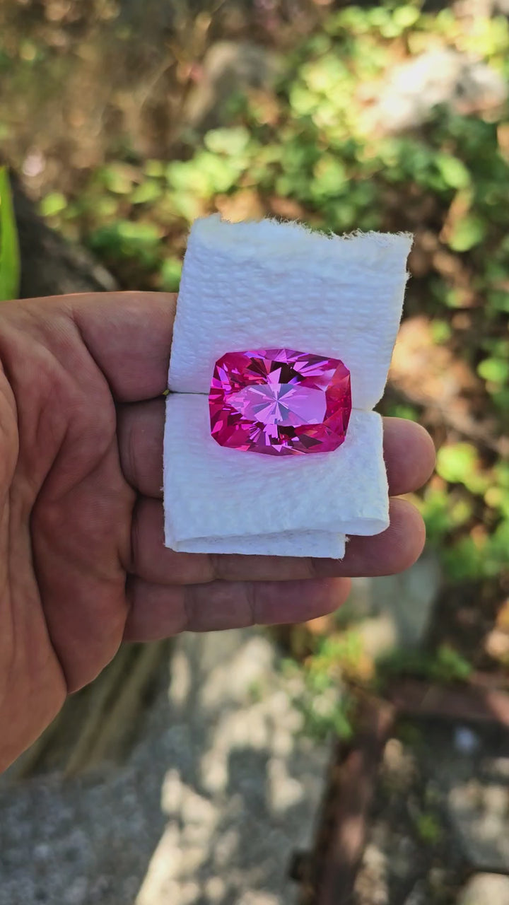 Star Wars Pink Laser Ruby, House Of Sylas Long Cushion Cut, 92.75 Carats