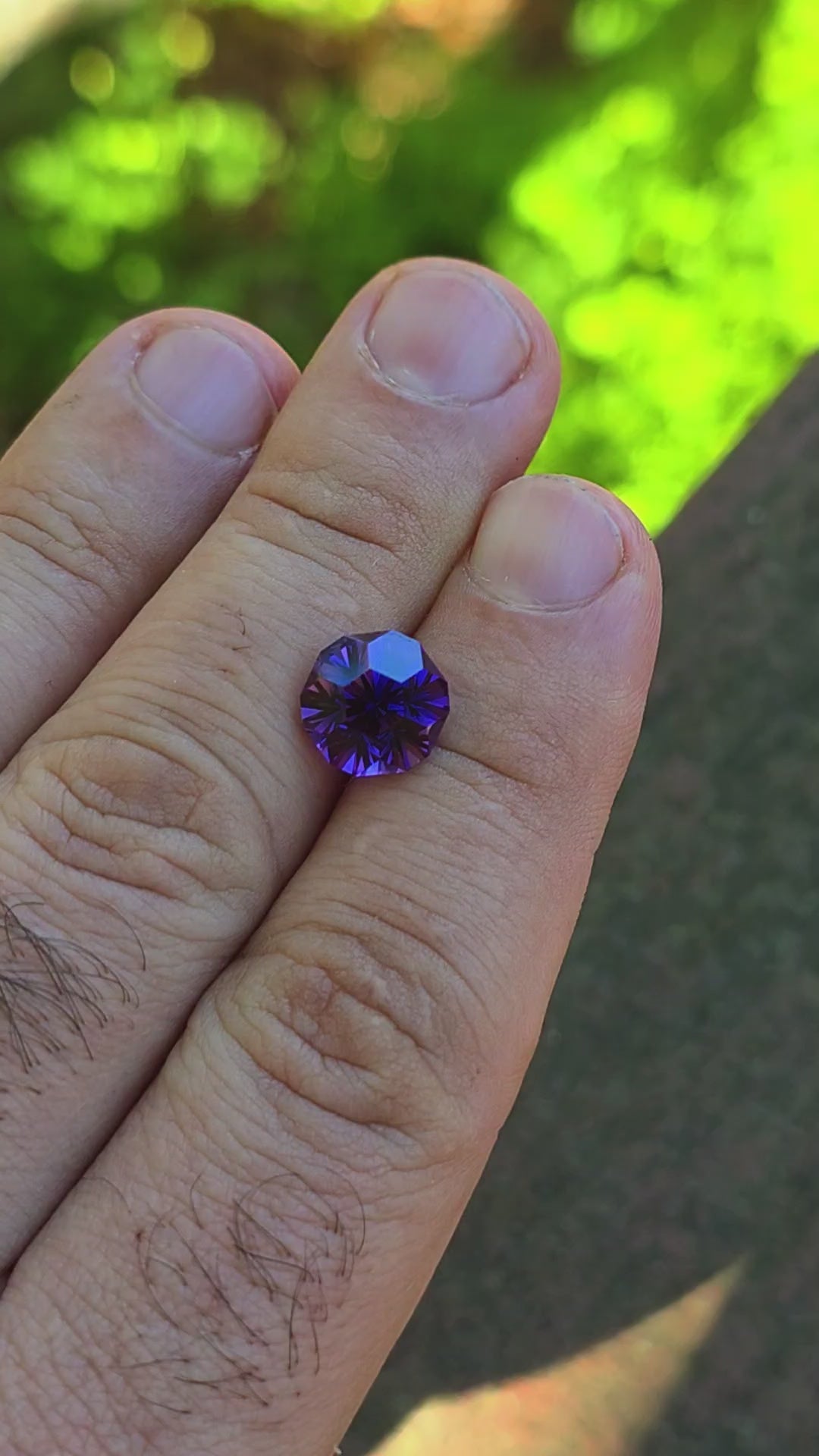 Purple Lab Sapphire, Gnome's Geode Cut, 5.24 Carats