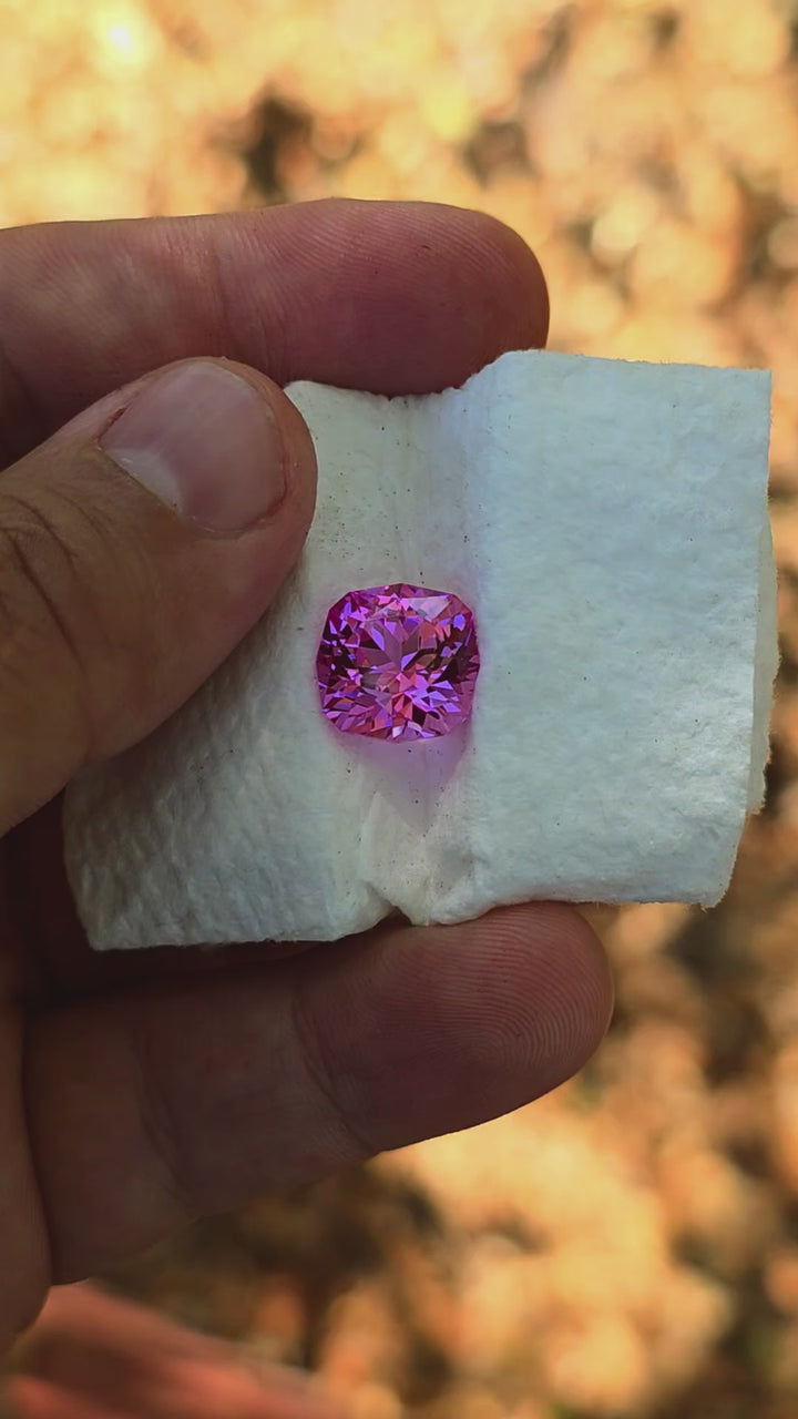 Star Wars Pink Laser Ruby, House Of Sylas Cushion Cut, 9.48 Carats