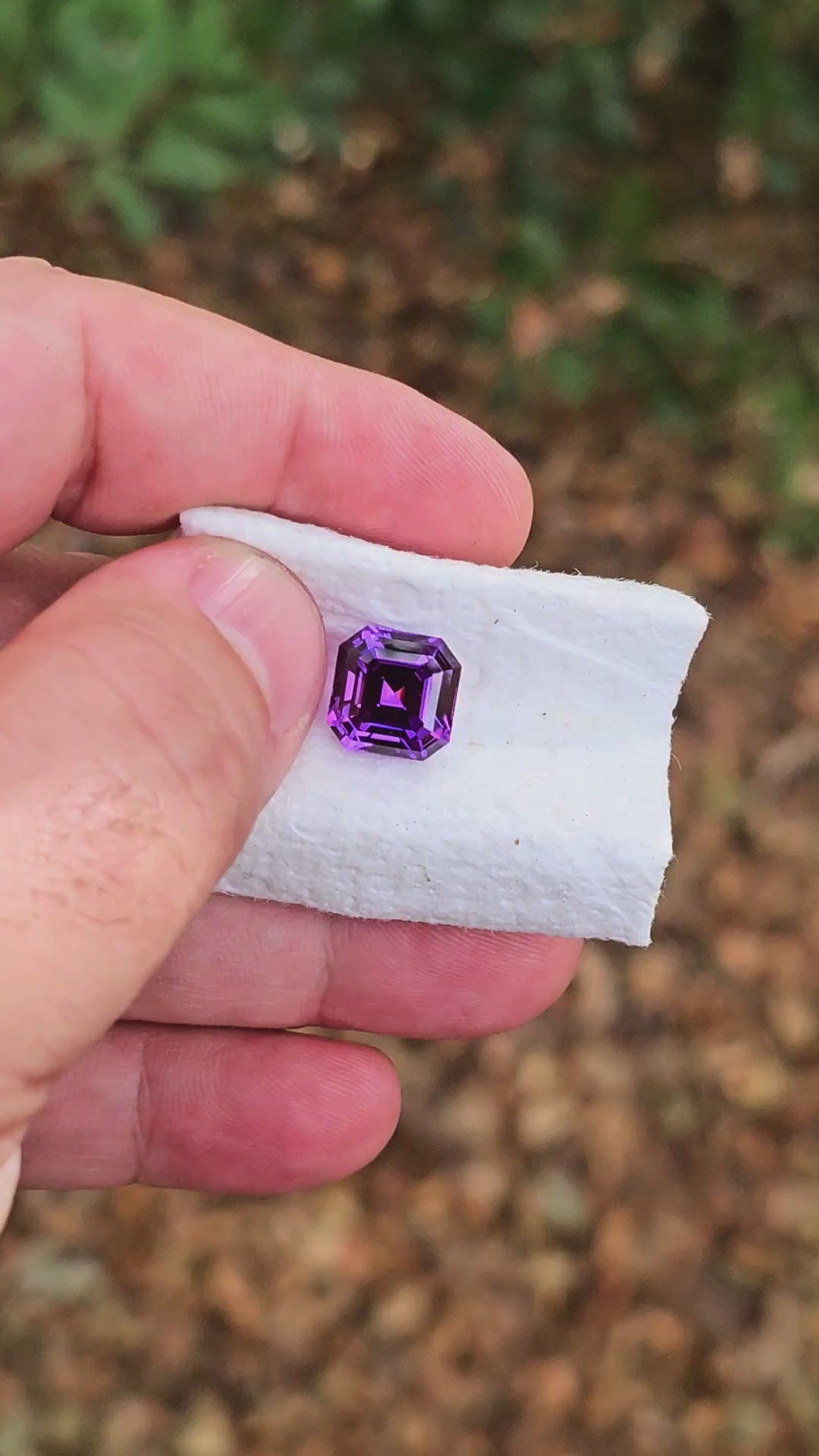 Purple Lab Sapphire, Asscher Cut, 8.24 Carats