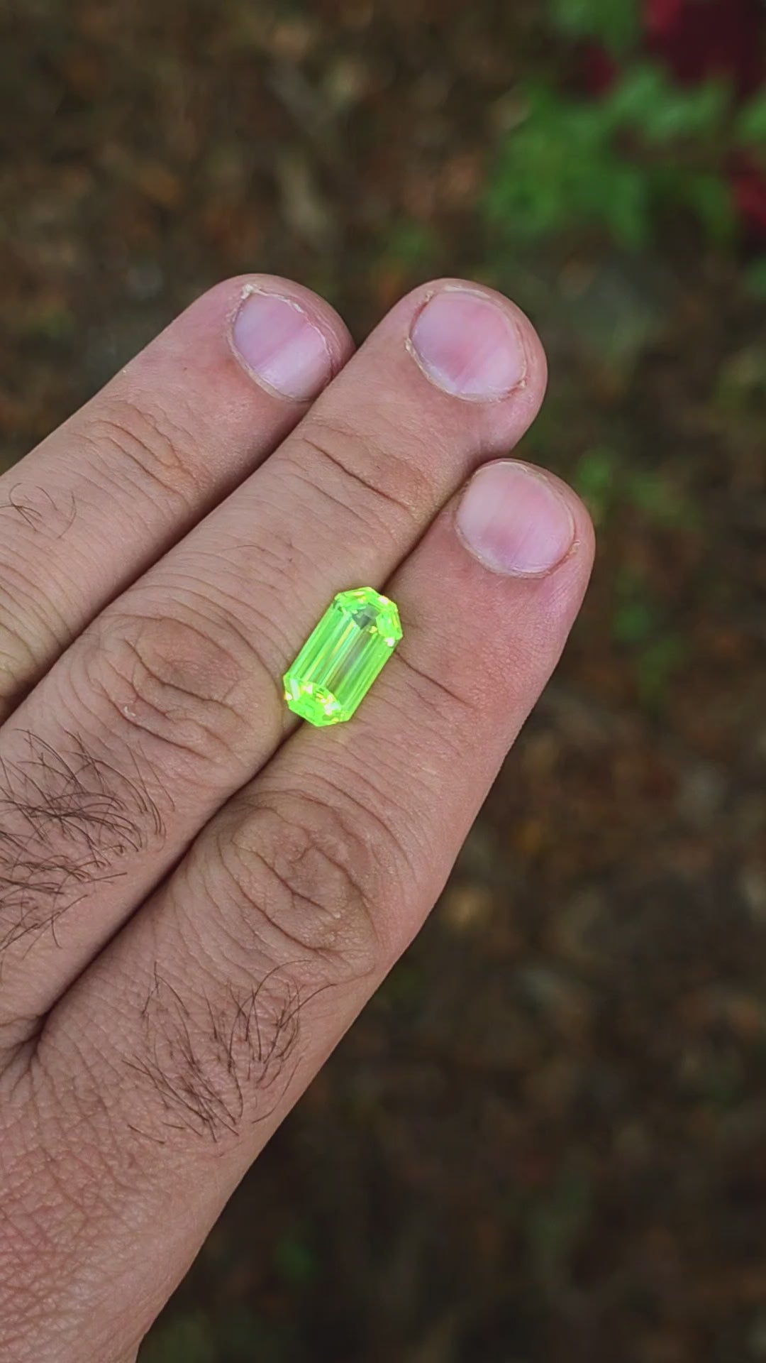 Green LuAG, Stretched Octagon Cut, 6.50 Carats