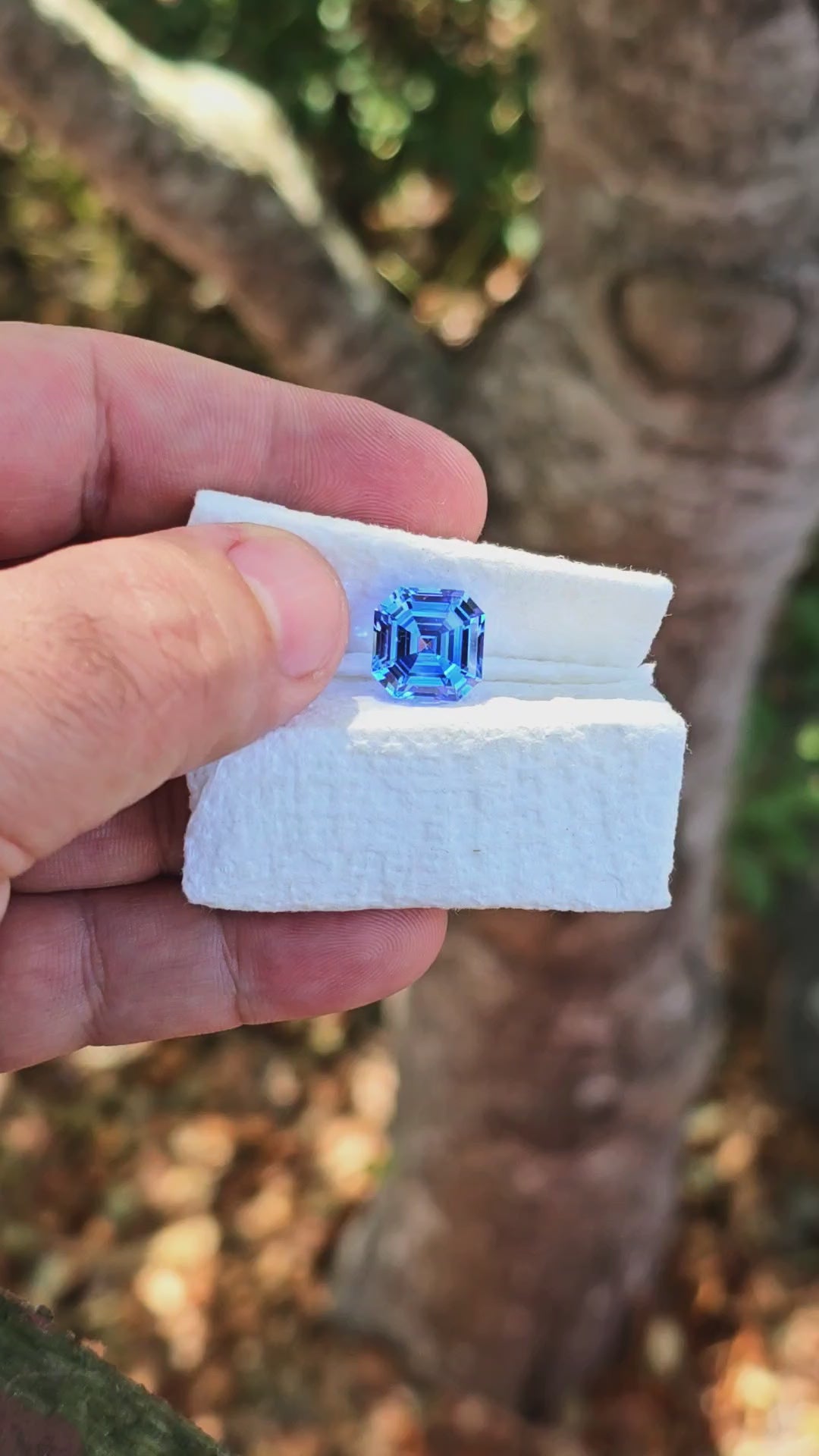 Cornflower Blue Lab Spinel, Asscher Cut, 8.33 Carats