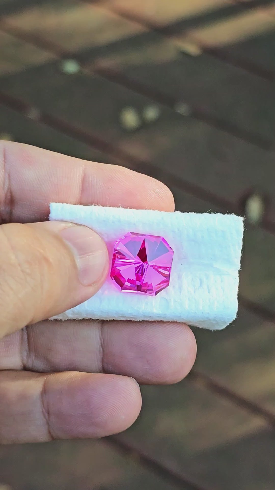 Star Wars Pink Laser Ruby, Tessellation Cut, 17.21 Carats