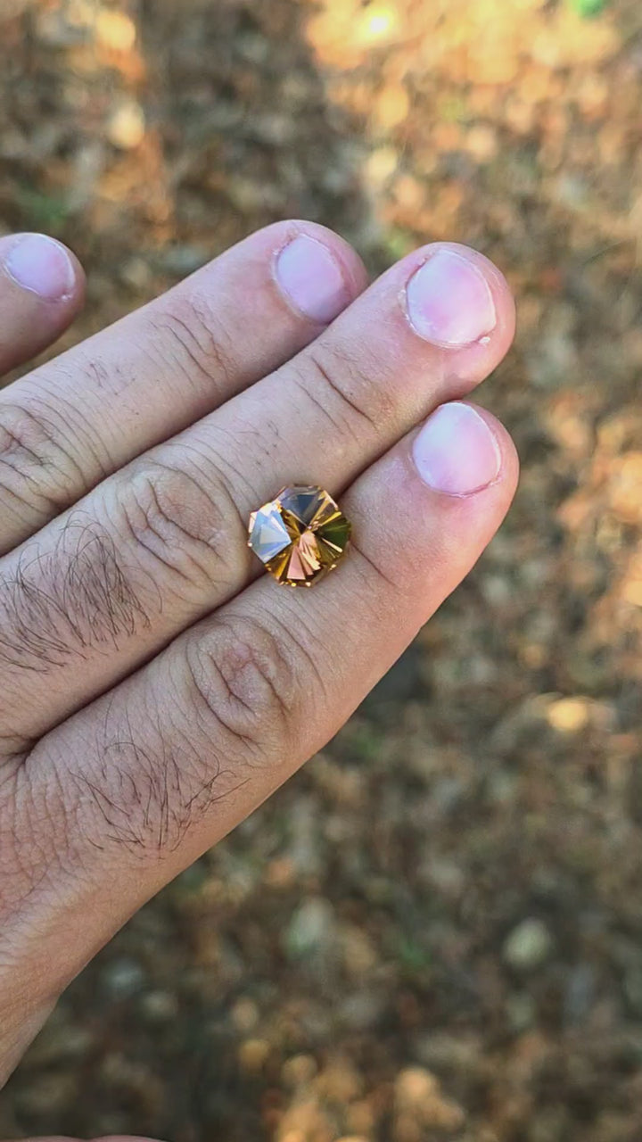 Tangerine Laser Garnet, Tessellation Cut, 11.30 Carats