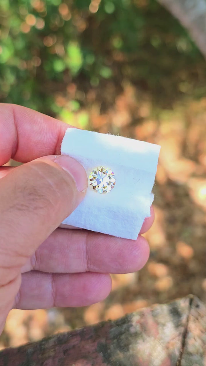Experimental Samarium YAG, Traditional Round Brilliant Cut, 5.69 Carats