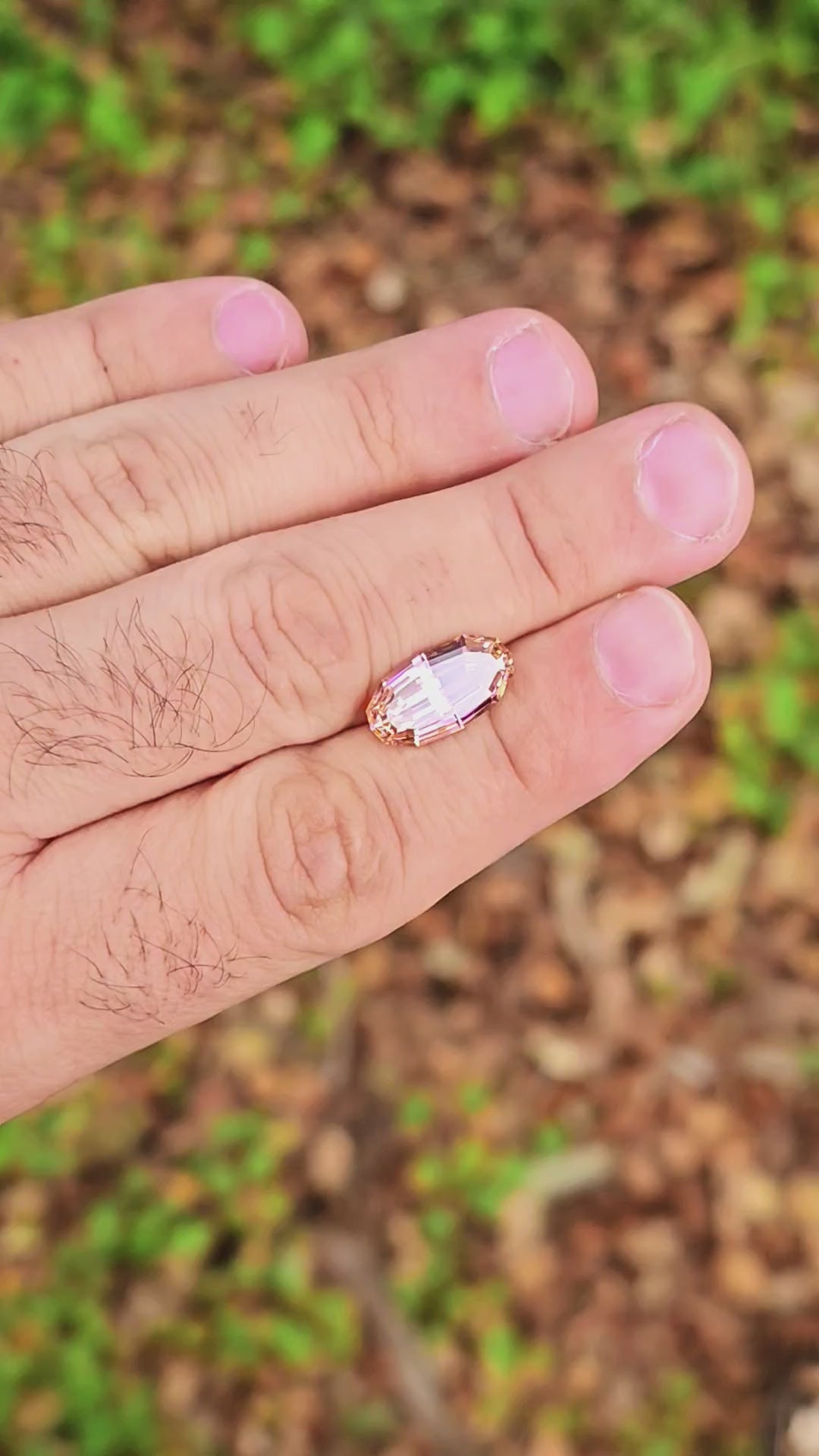 Padparadscha Erbium YAG, Long Step Oval Cut, 7.62 Carats