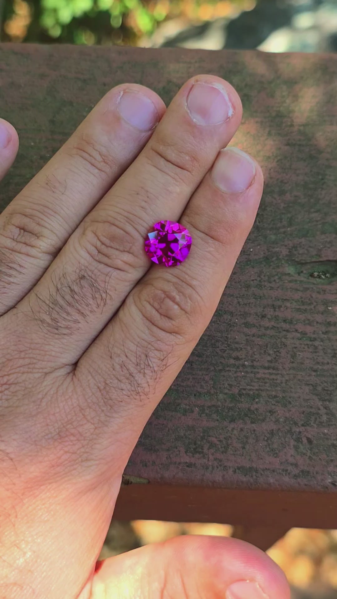 Neon Purple Lab Sapphire, Antique Cushion Cut, 7.32 Carats