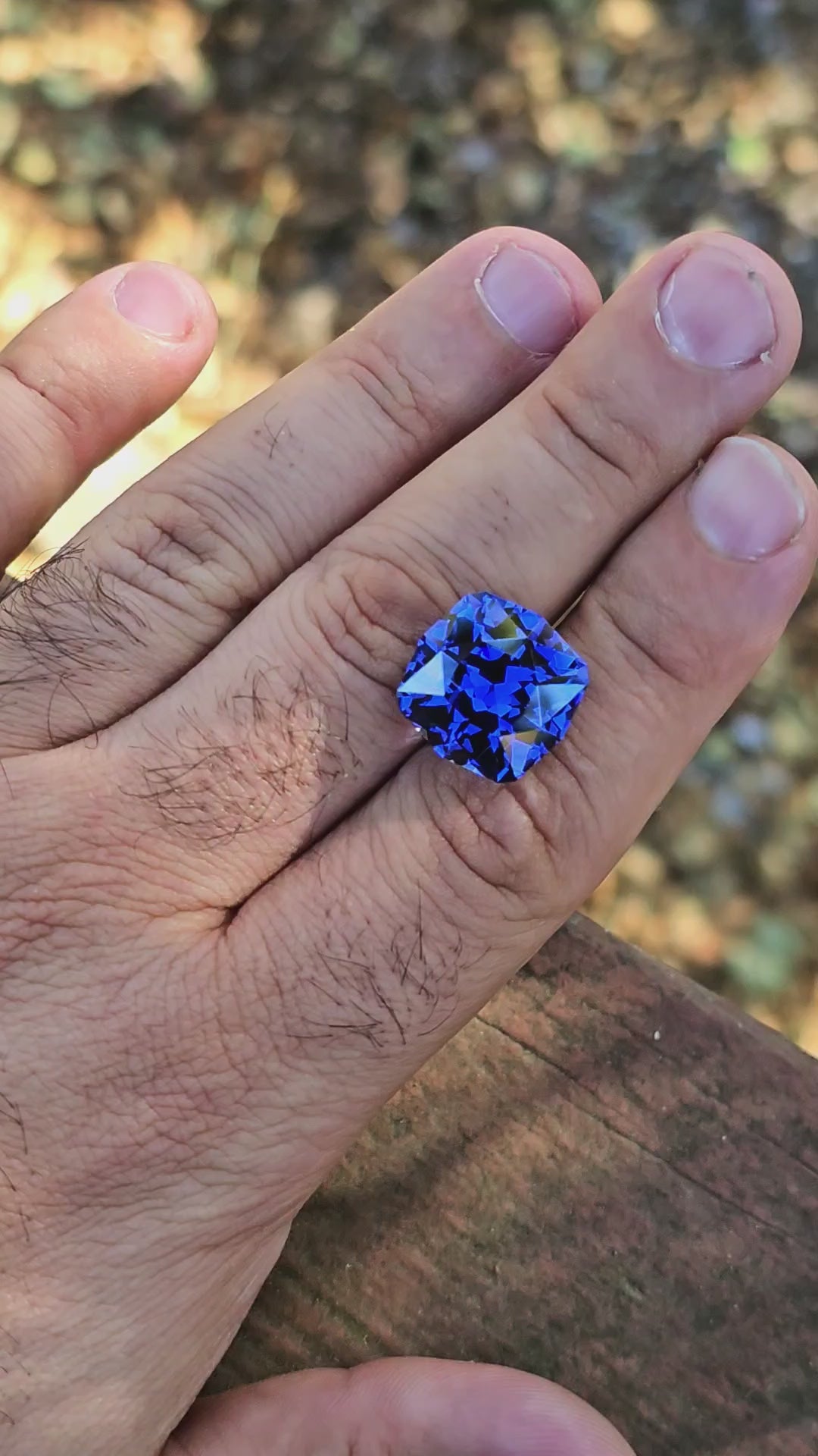 Blue Czochralski Lab Sapphire, House Of Sylas Cushion Cut, 26.05 Carats