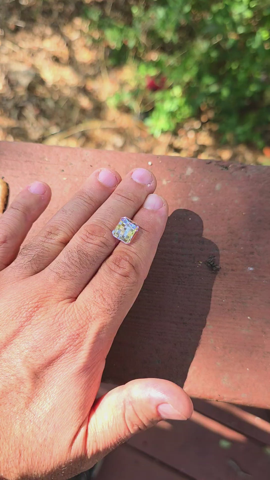 Blush Pink Lab Sapphire, Pixel Rectangle Cut, 9.07 Carats