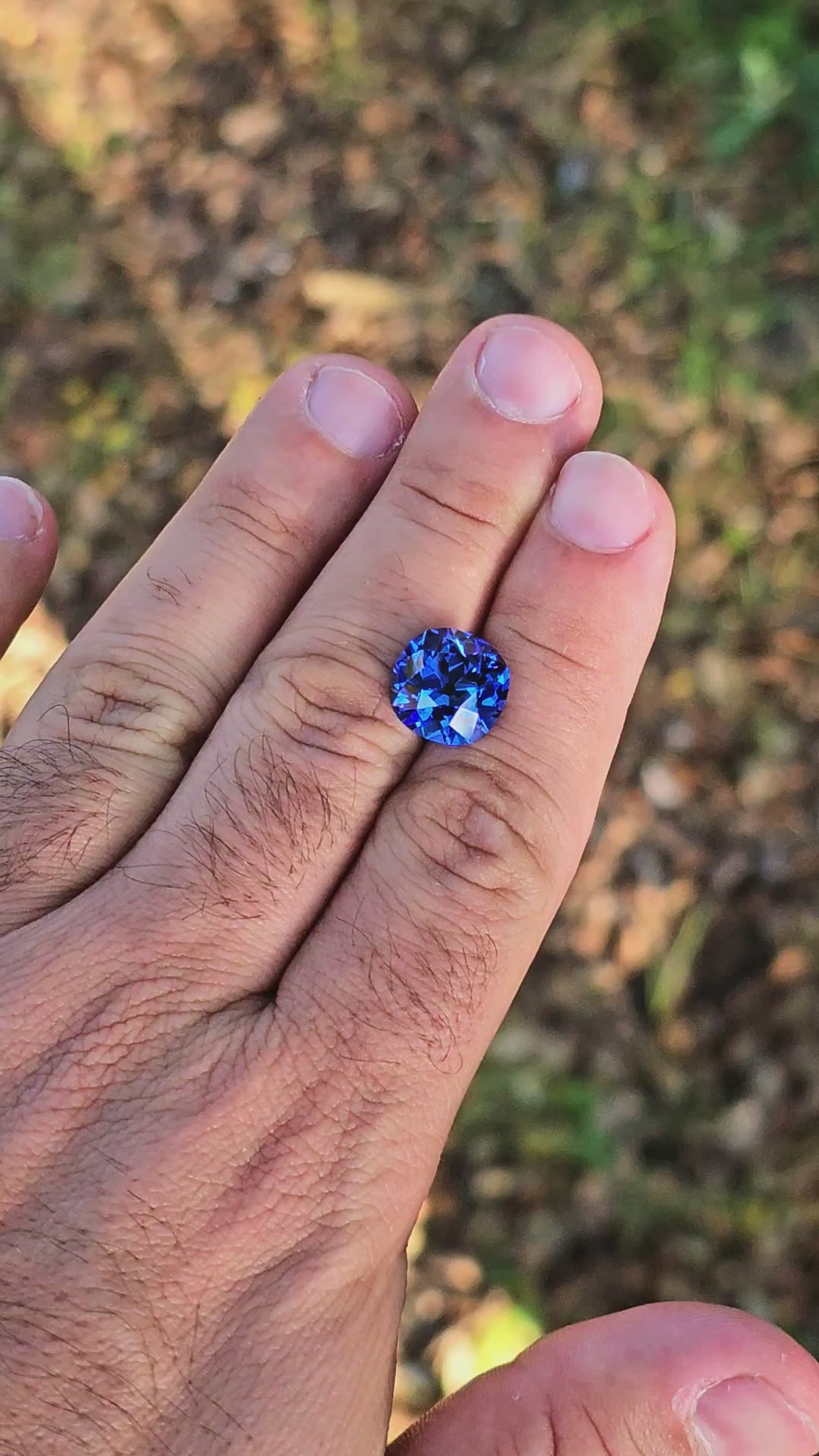 Rare Experimental Blue Lab Spinel, Antique Cushion Cut, 8.77 Carats