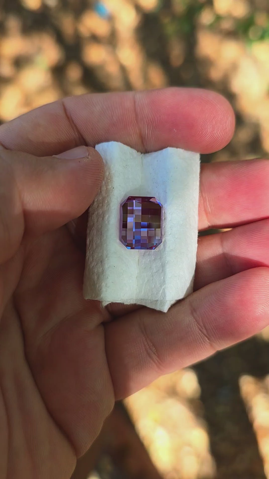 Repurposed Laser Alexandrite, Pixel Rectangle Cut, 9.21 Carats
