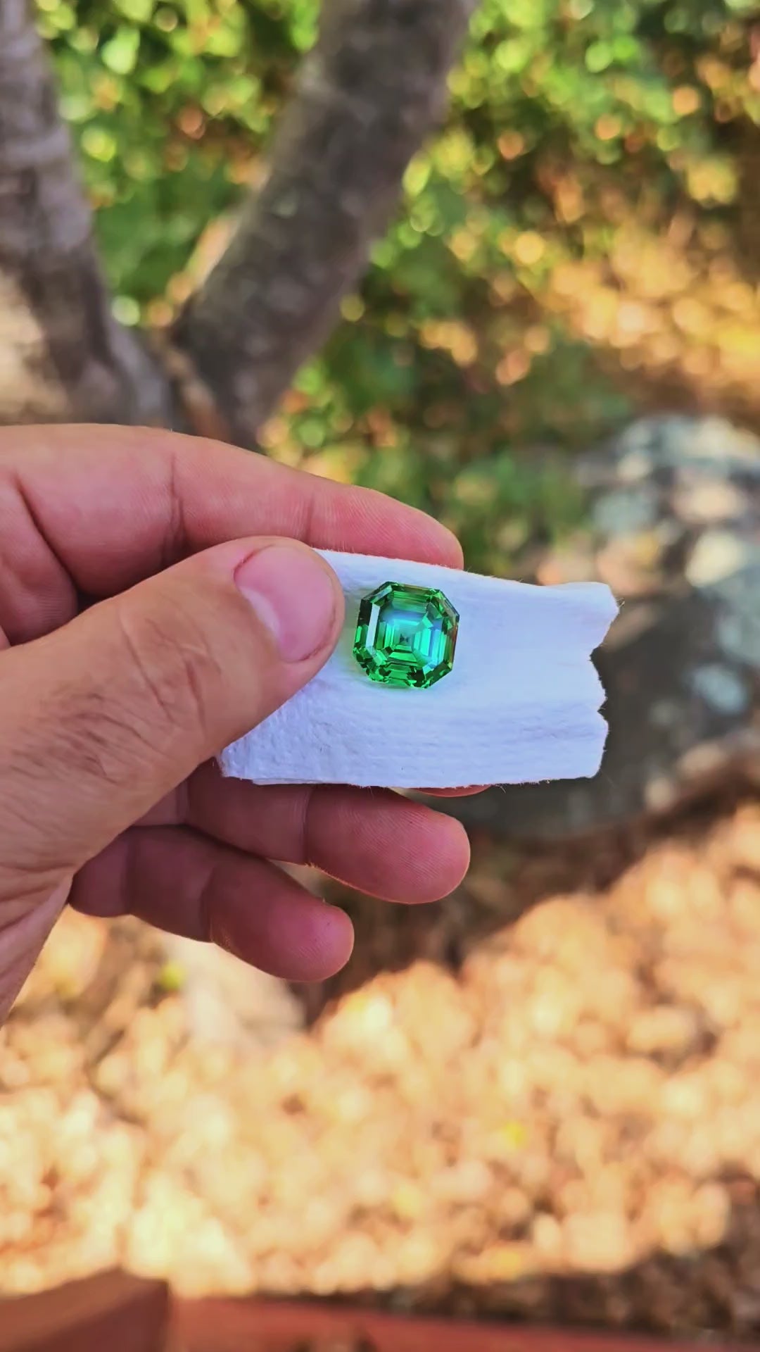 Green CTH YAG, Asscher Cut, 20.65 Carats