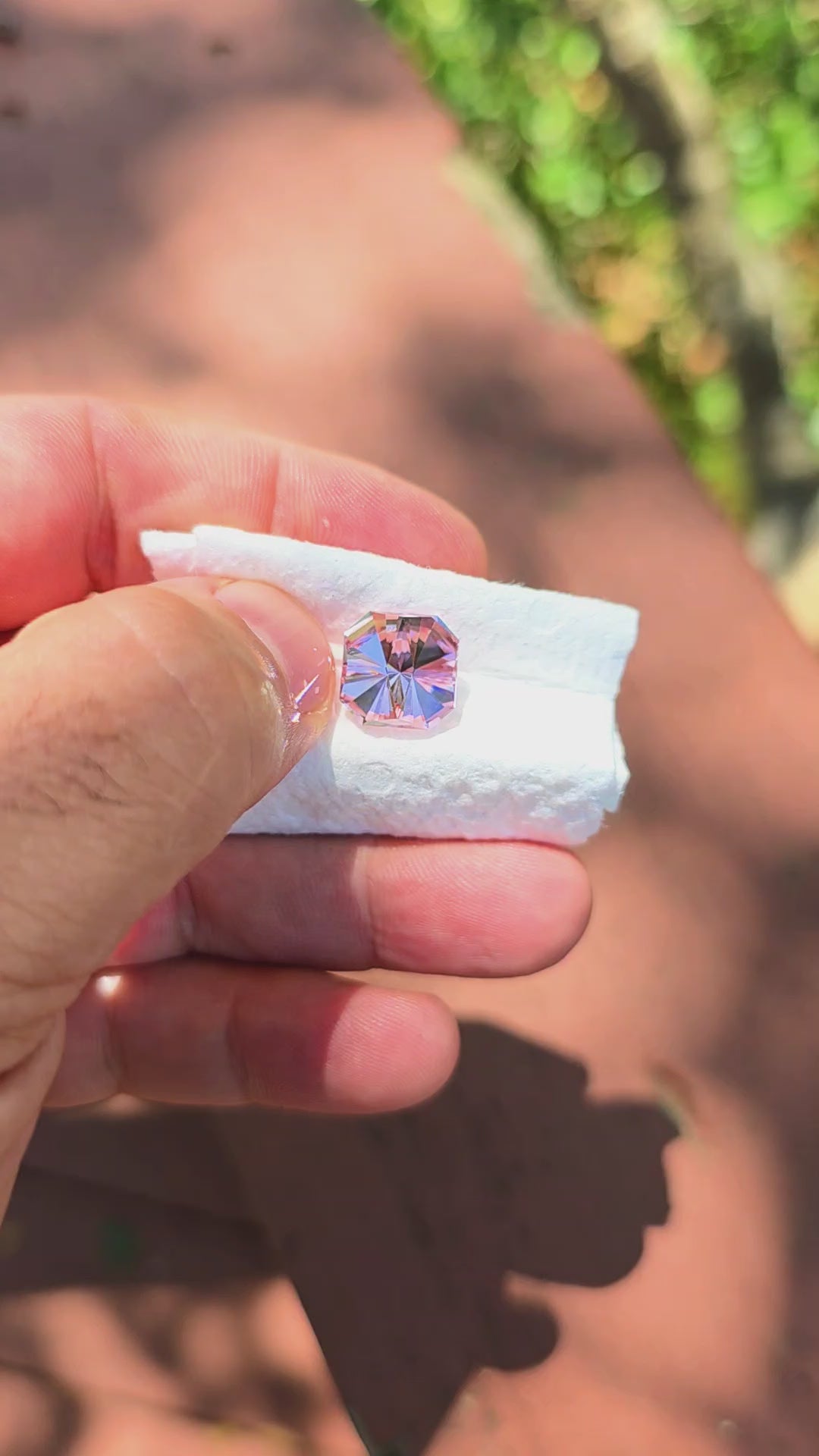 Purple Neodymium+ YAG, Tessellation Cut, 10.15 Carats