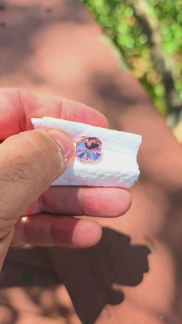 Purple Neodymium+ YAG, Tessellation Cut, 10.15 Carats