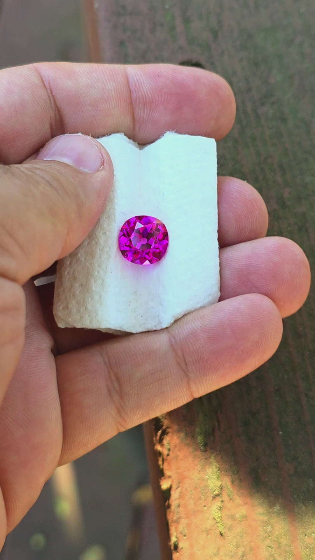 Neon Purple Lab Sapphire, Antique Cushion Cut, 5.75 Carats