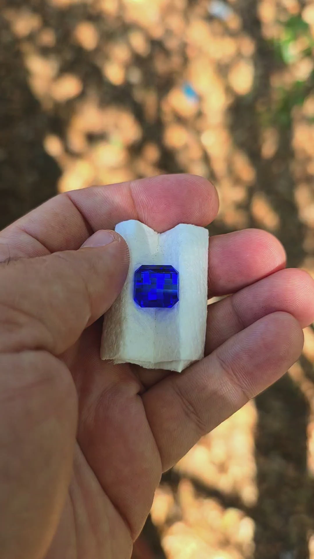 Djeva Fire Blue Lab Spinel, Pixel Square Cut, 10.13 Carats