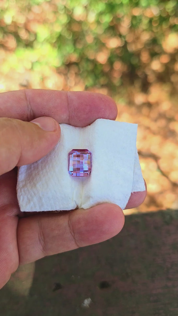 Repurposed Laser Alexandrite, Pixel Rectangle Cut, 9.53 Carats