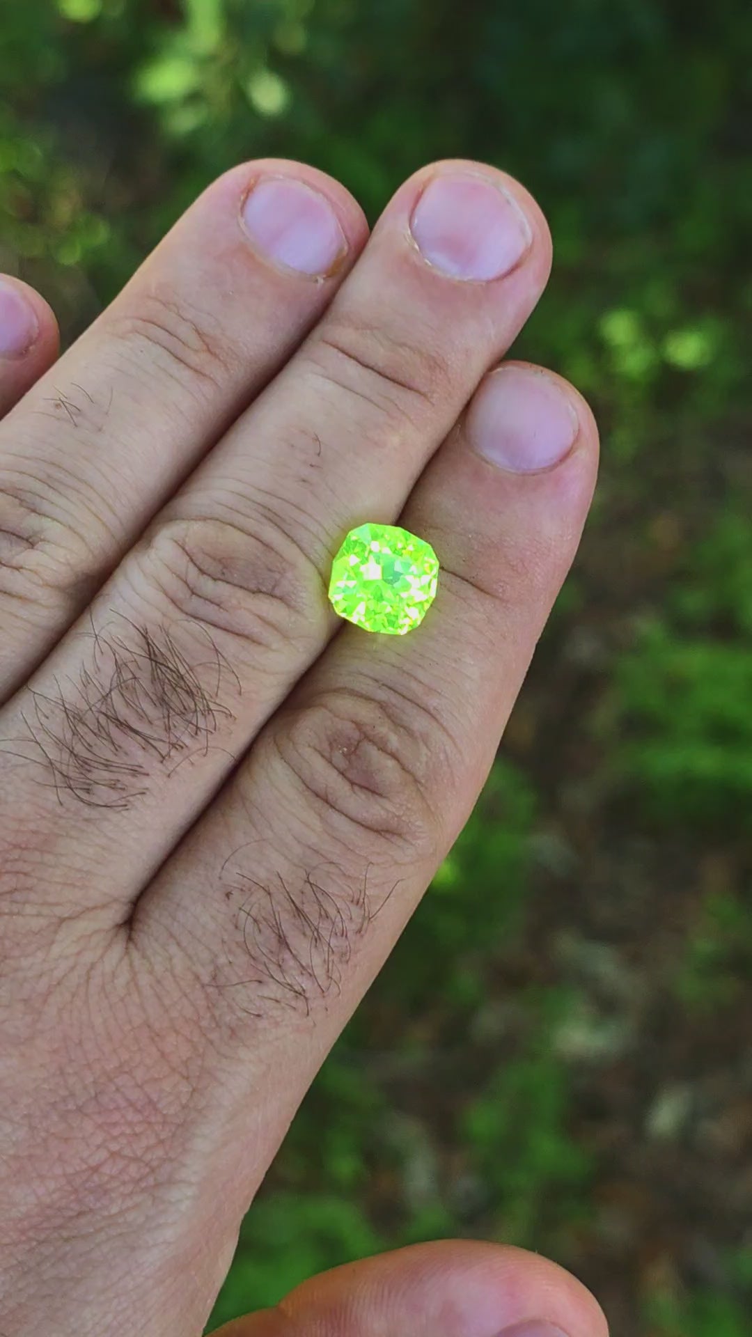 Green LuAG, House Of Sylas Long Cushion Cut, 10.30 Carats