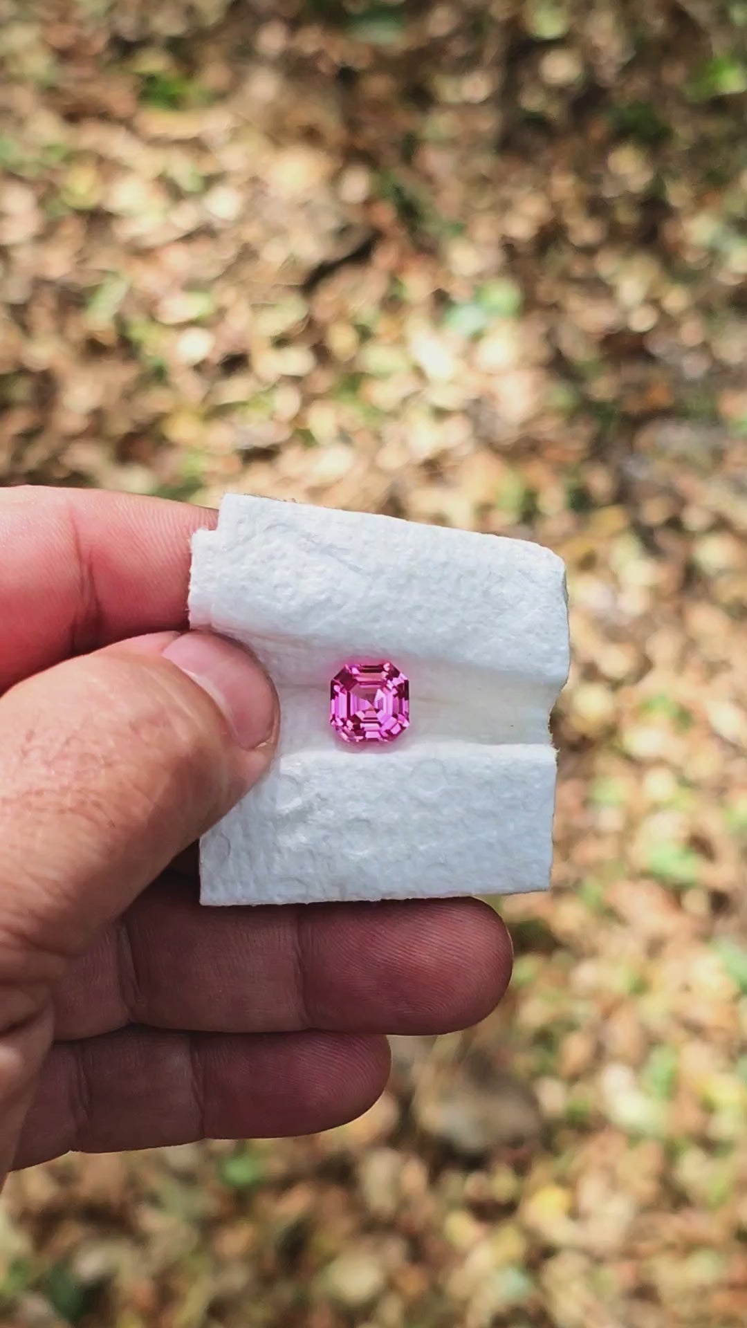 Fire Padparadscha Lab Sapphire, Asscher Cut, 4.78 Carats