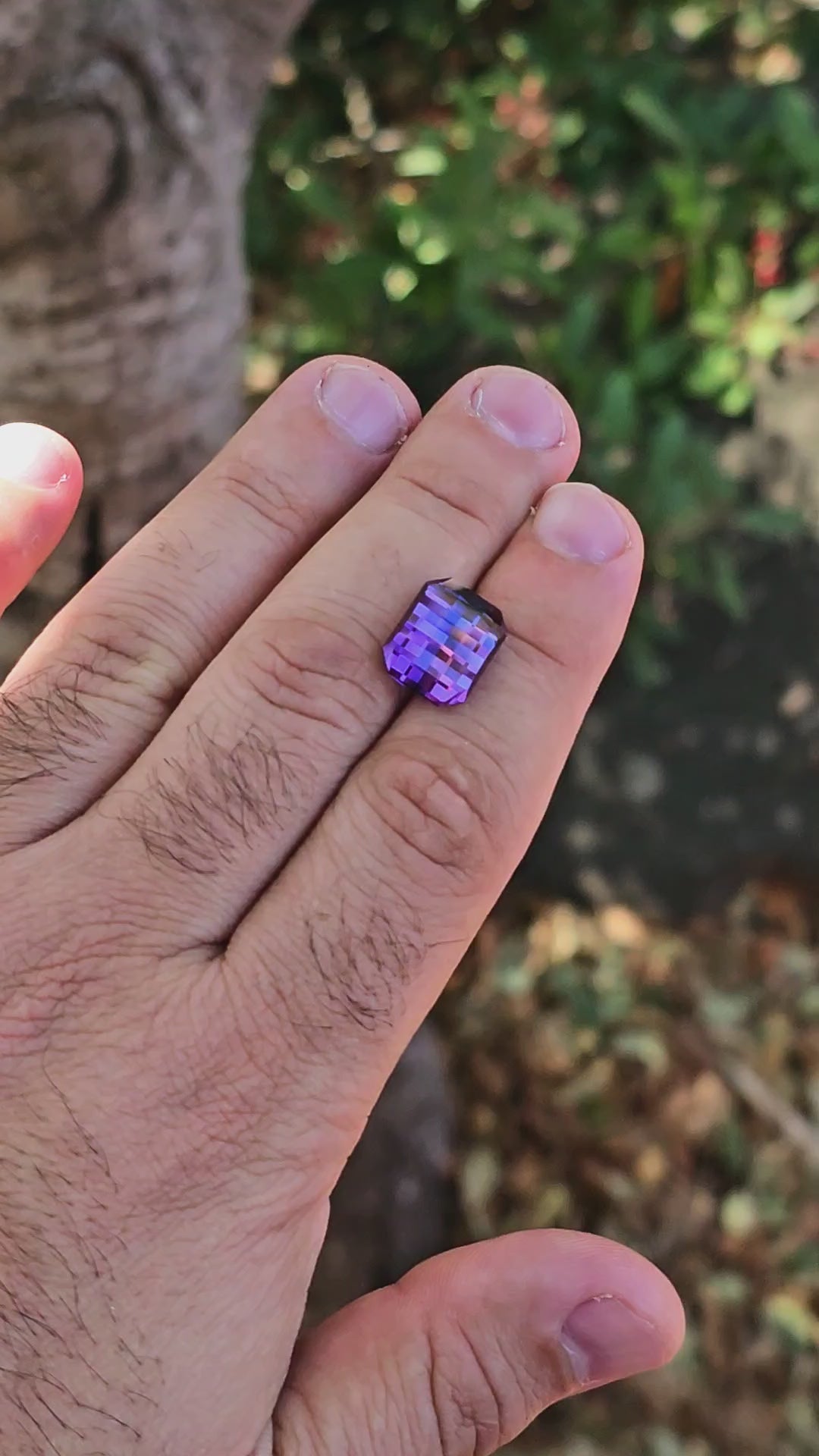 Purple Lab Sapphire, Pixel Rectangle Cut, 11.80 Carats