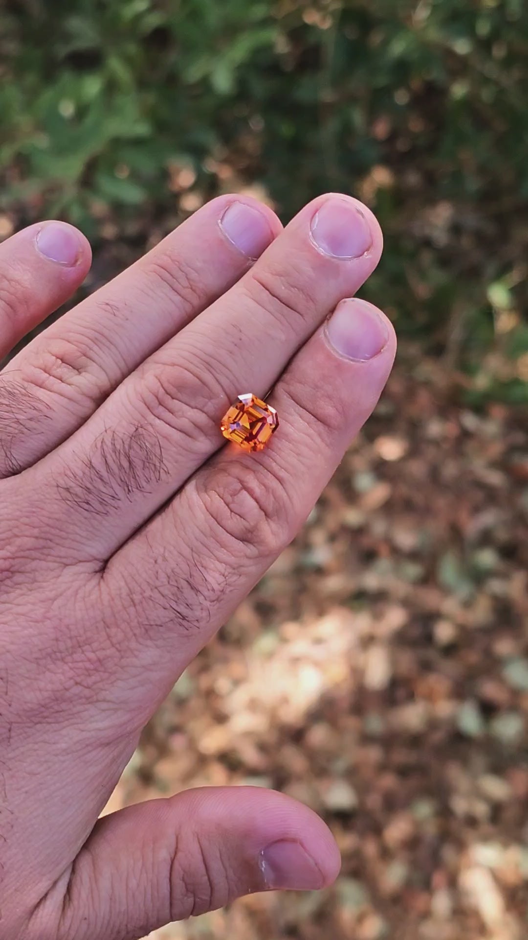 Pumpkin Orange Lab Sapphire, Asscher Cut, 6.20 Carats