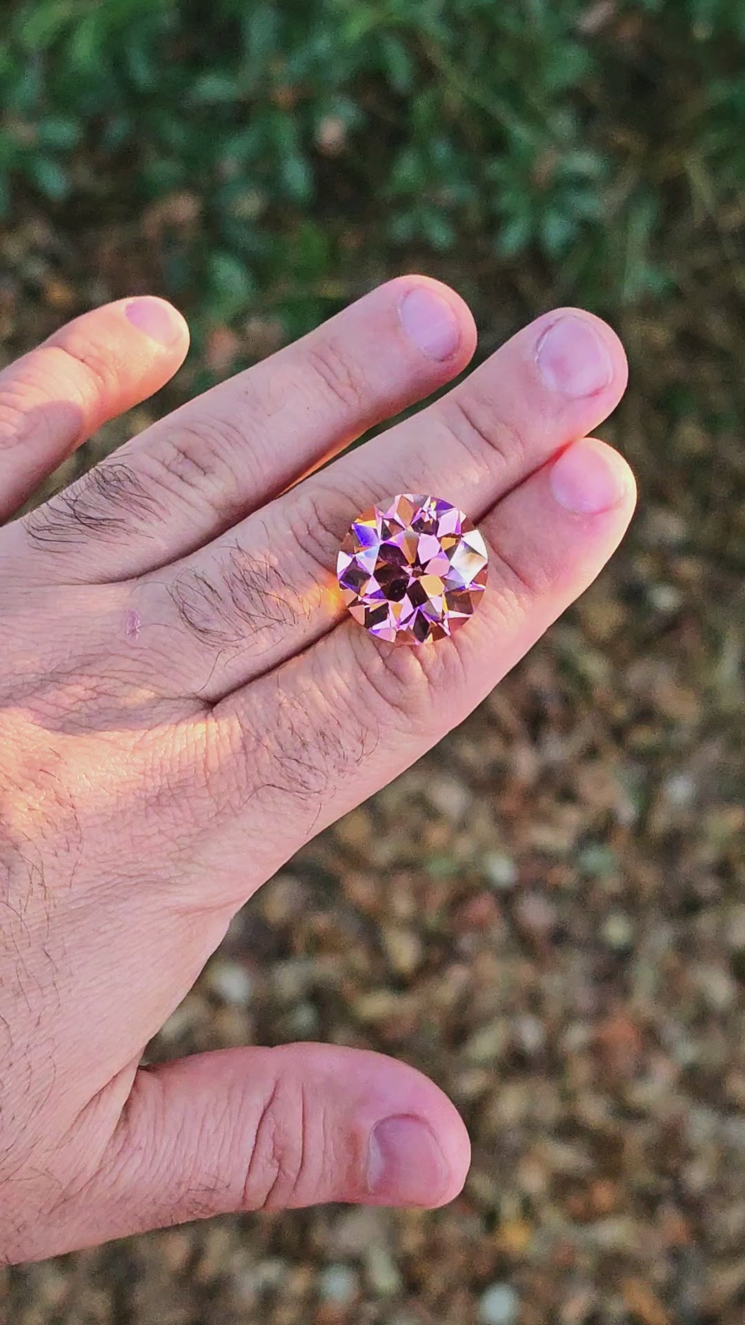 Tangerine Laser Garnet, Traditional Round Brilliant Cut, 64.60 Carats