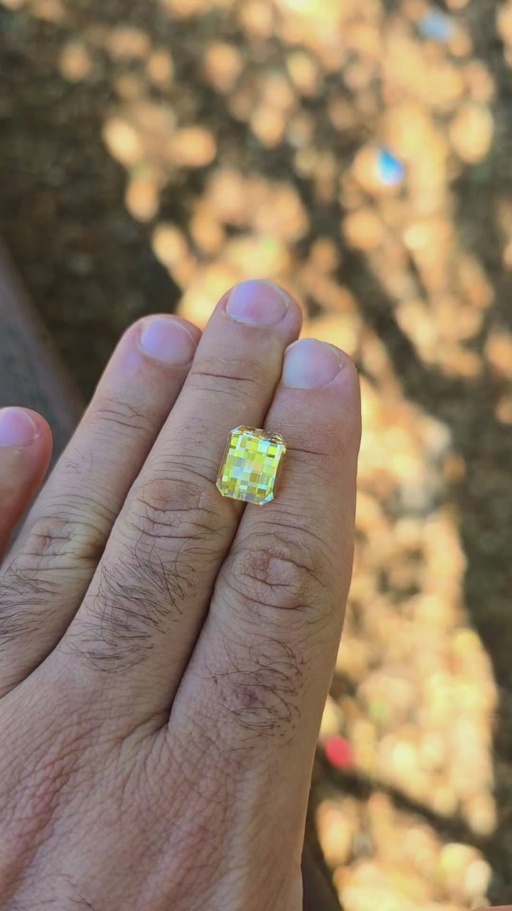Experimental Samarium YAG, Pixel Rectangle Cut, 10.61 Carats