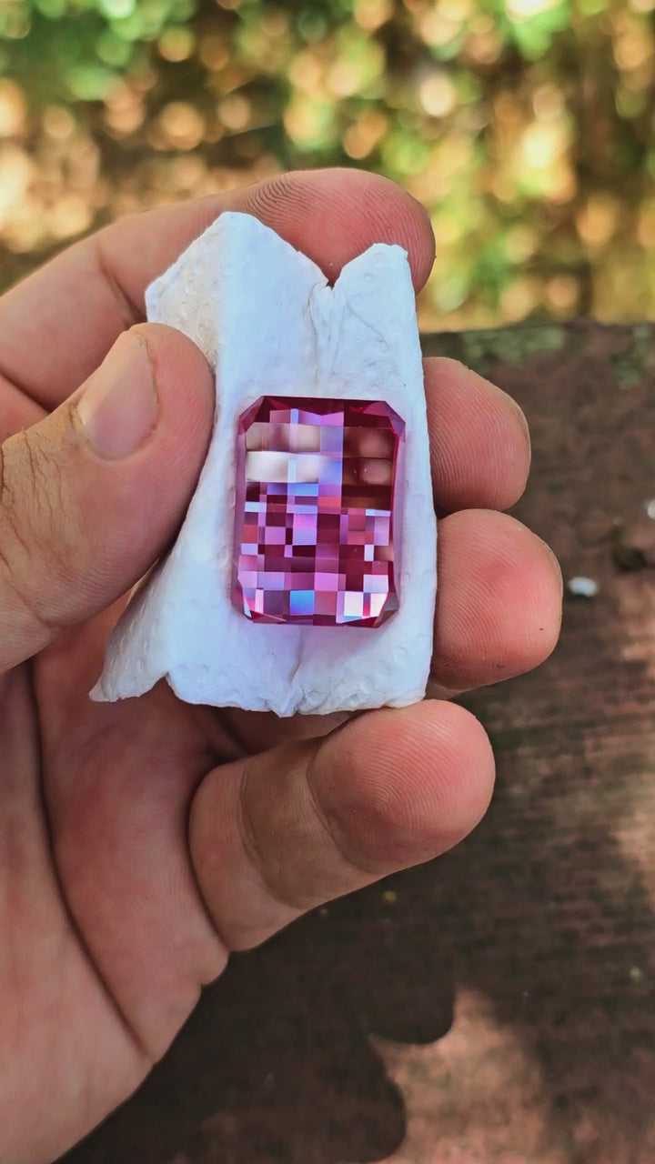 Repurposed Laser Alexandrite, Pixel Rectangle Cut, 51.2 Carats