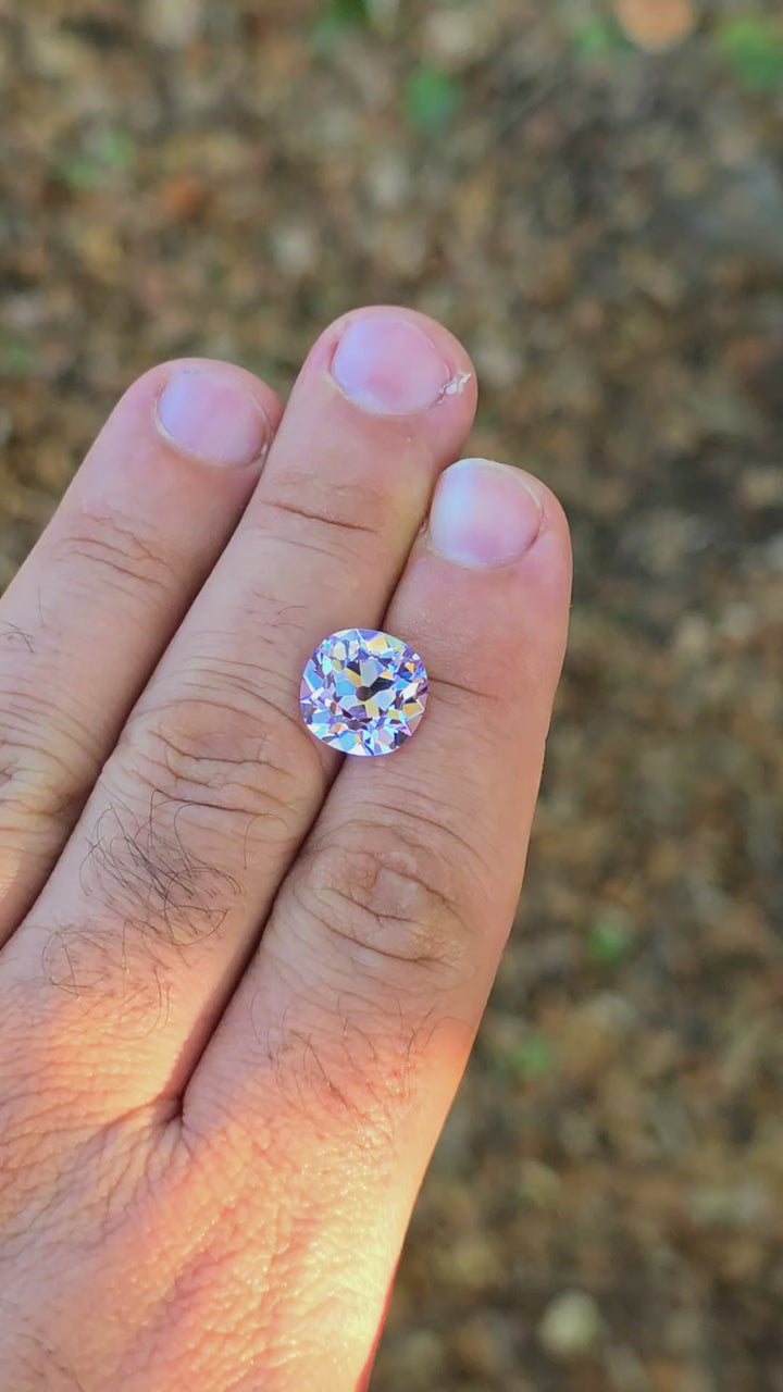 Purple Neodymium YAG, Antique Cushion Cut, 9.41 Carats