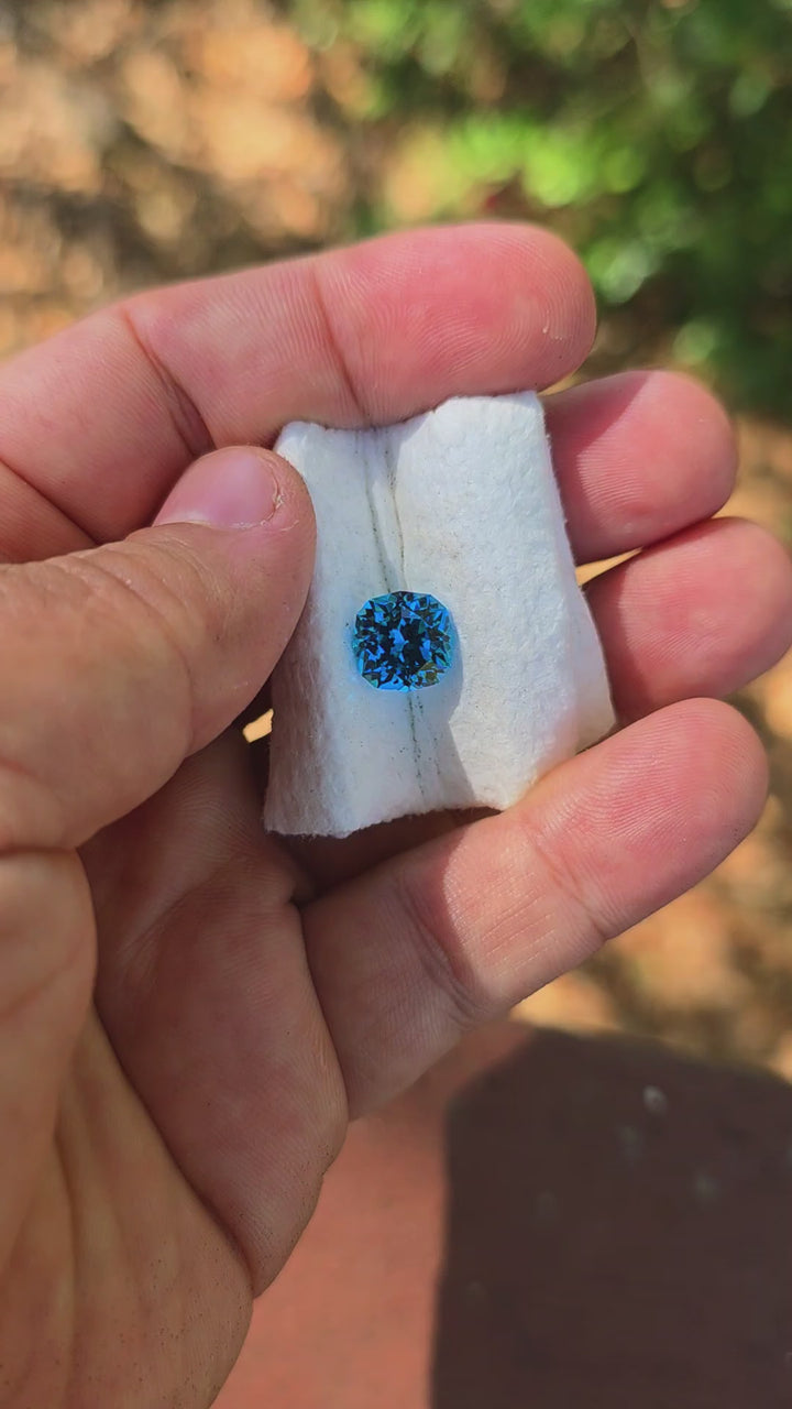 Blue Cobalt YAG, House Of Sylas Cushion Cut, 5.72 Carats
