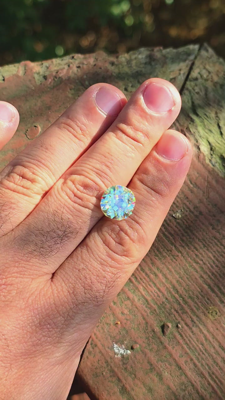 White Rutile 🌈🍭🦄, Antique Cushion Cut, 8.20 Carats