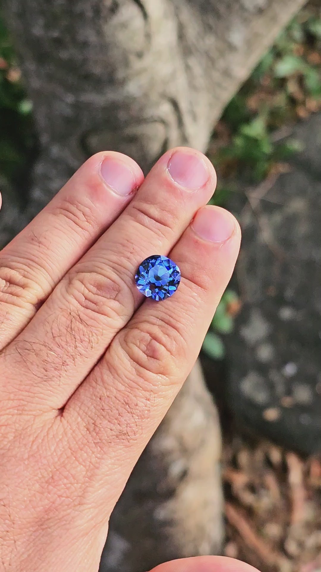 Blue Czochralski Lab Sapphire, Antique Cushion Cut, 7.98 Carats