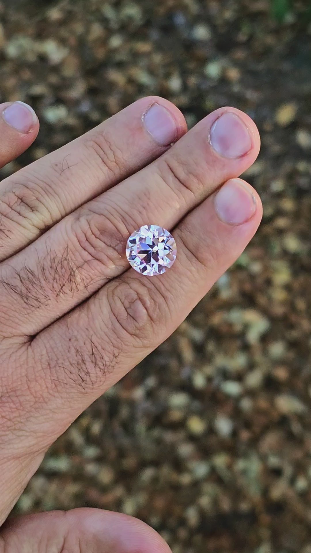 Blush Pink Lab Sapphire, Traditional Round Brilliant Cut, 10.94 Carats