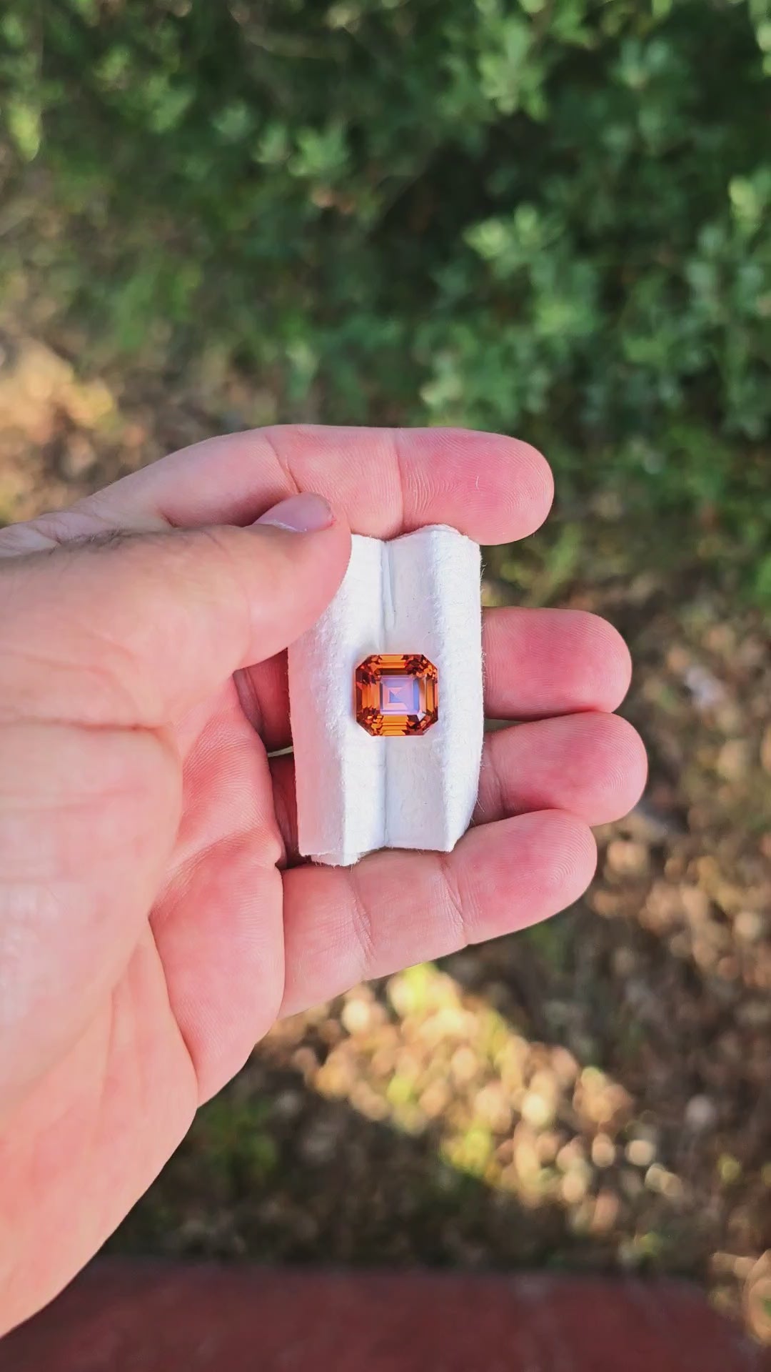 Whisky Orange Lab Sapphire, Asscher Cut, 13.37 Carats