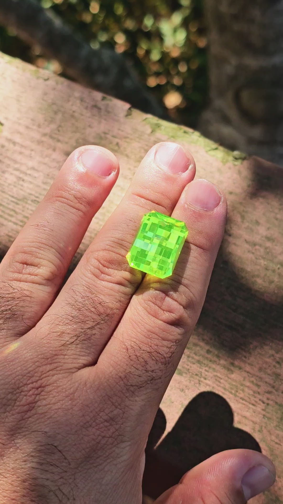 Green LuAG, Pixel Rectangle Cut, 59.2 Carats