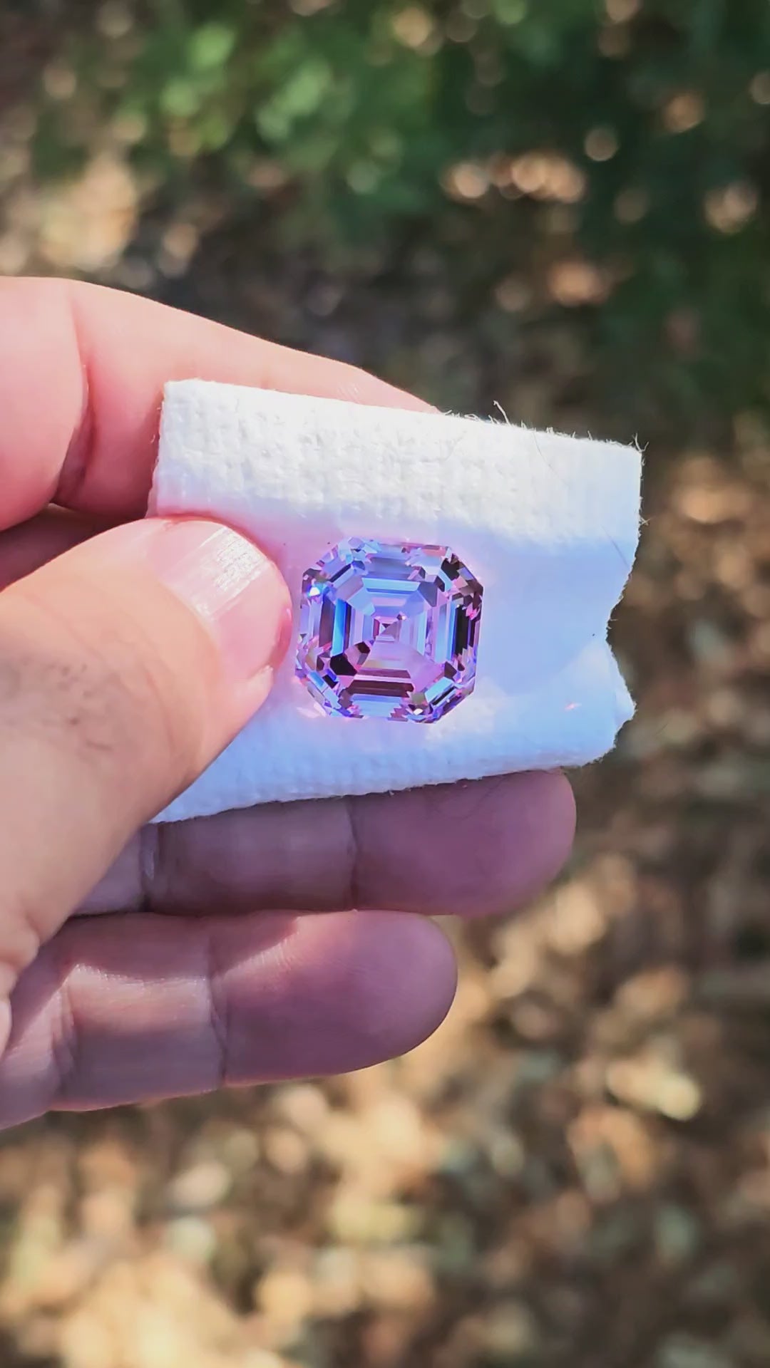 Purple Neodymium YAG, Asscher Cut, 35.21 Carats