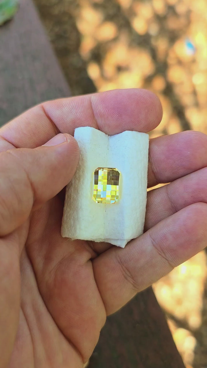 Experimental Samarium YAG, Pixel Rectangle Cut, 10.61 Carats